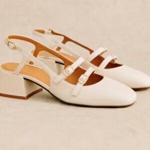 brand new Sezane Paula Babies in White Lacquer, size 38 (7)